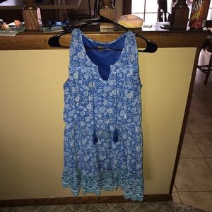 Blue floral dress